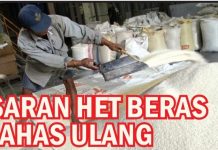 Besaran HET Beras Dibahas Ulang