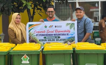 Destinasi Wisata Solsel Kinclong, PTPN IV Regional Sebar 10 Tong Sampah